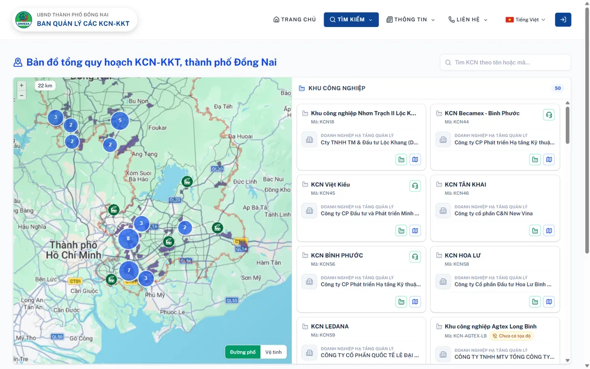 Bản đồ tổng hợp quy hoạch KCN-KKT thành phố Đồng Nai