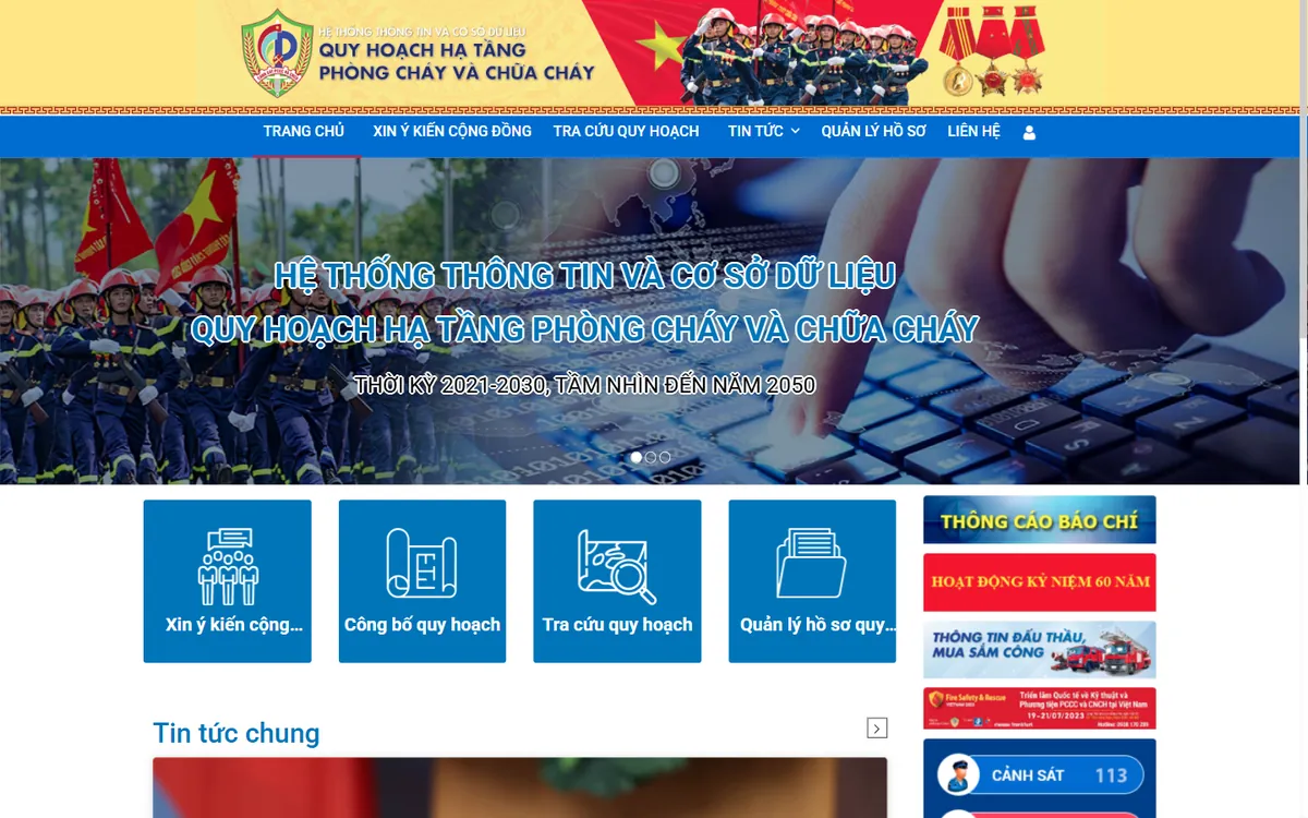 Trang chủ CSDL quy hoạch hạ tầng phòng cháy chữa cháy quốc gia